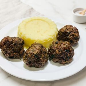 albondigas con Pure de papas